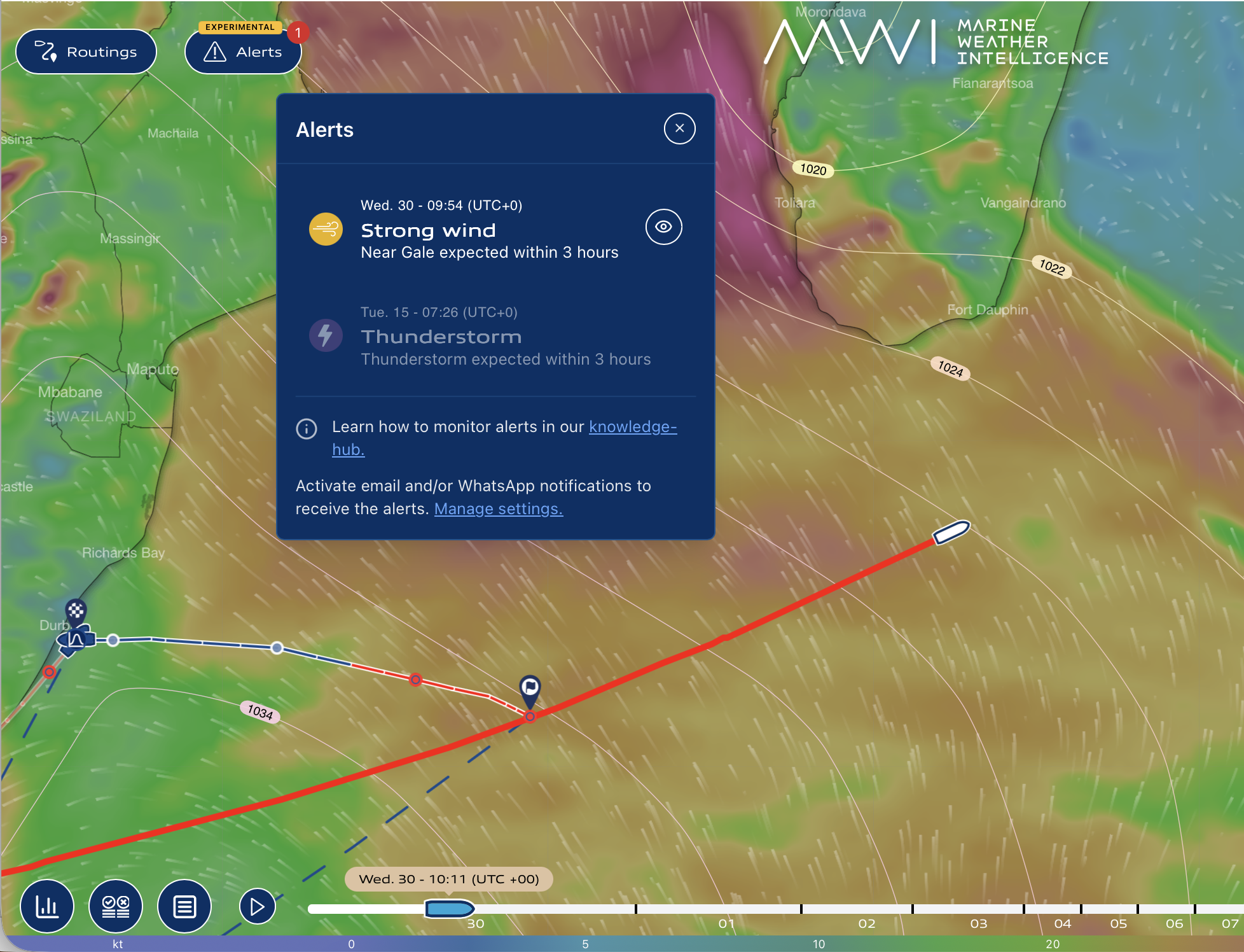 Knowledge hub Strong winds alerts